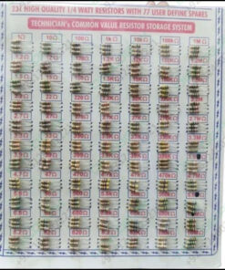 231 Pcs Mix Resistor 1/4 Watt With 77 User Define Spares