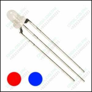 3mm Red / Blue Bi Colour Common Anode 3 Pin Diffused 2.1v