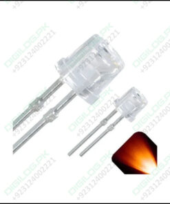 5mm Flat Top Wide Angle Orange / Amber Led