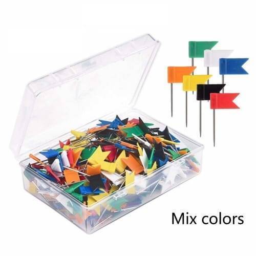 Flag Push Pins Marker Marking Office Thumbtack for Notice