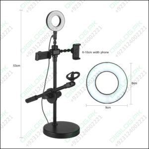 Live Stream Ring Light With Phone Holder And Microphone