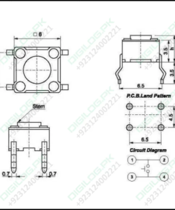 Momentary Tactile Dip Push Button Switch