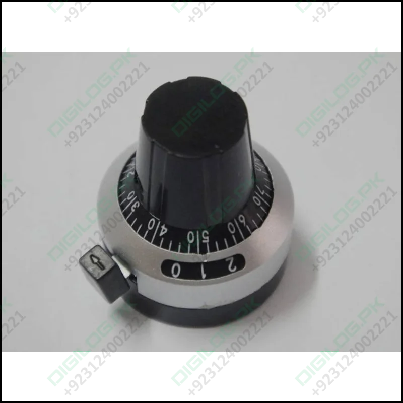 Multi-turn potentiometer knob with dial 3590S switch lock