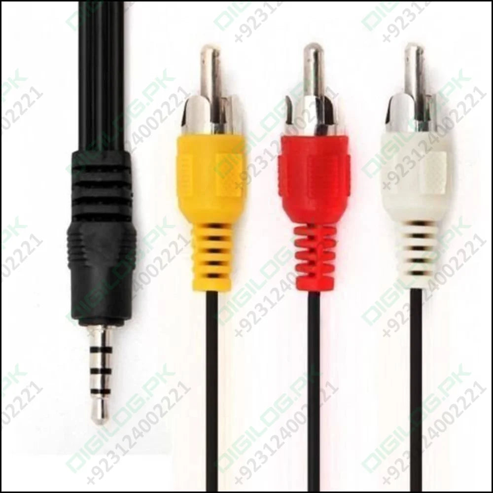 Rca Male To 3.5mm Jack Composite Audio Video A/v Cable