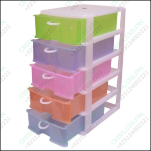 Stackable 5 Drawers Layers Set Shoe Makeup Jewelry Storage