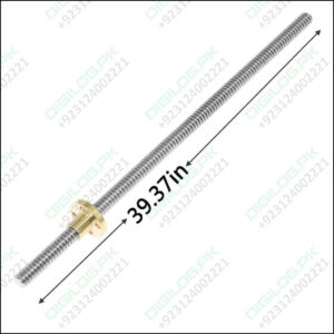 T8 T8x2 Lead Screw 1000mm 8mm Pitch 2mm Stainless Steel Rod