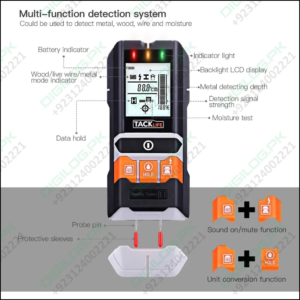 Wall Detector Tacklife Dms05 4 In 1 With Lcd Display