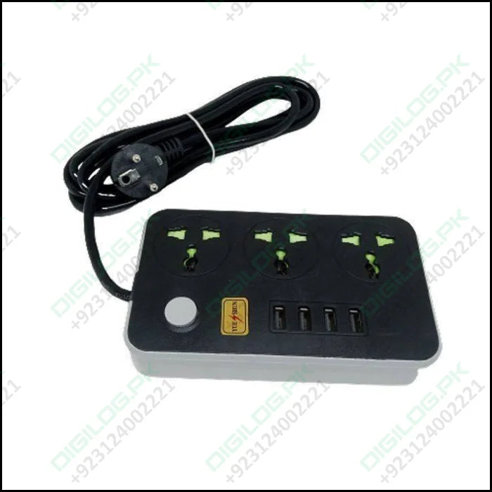 Yue Shun Power Socket Adaptor Charger Stop Kontak 4 Usb 3