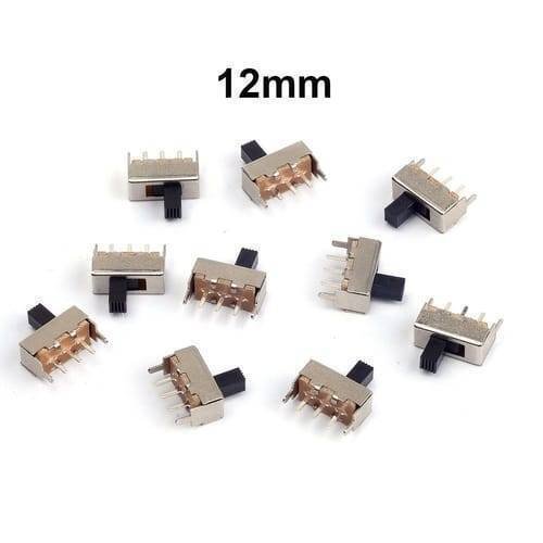 3 Pin 12mm Mini Vertical Spdt Slide Switch Toggle