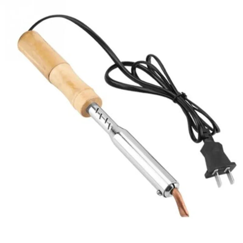 100w 220v Soldering Iron With Chisel Tip & Wood Handle