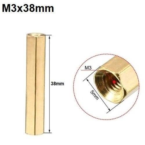 M3x38mm Female To Thread Brass Hex Standoff Pcb Pillar