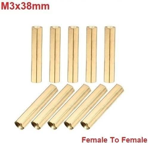 M3x38mm Female To Thread Brass Hex Standoff Pcb Pillar