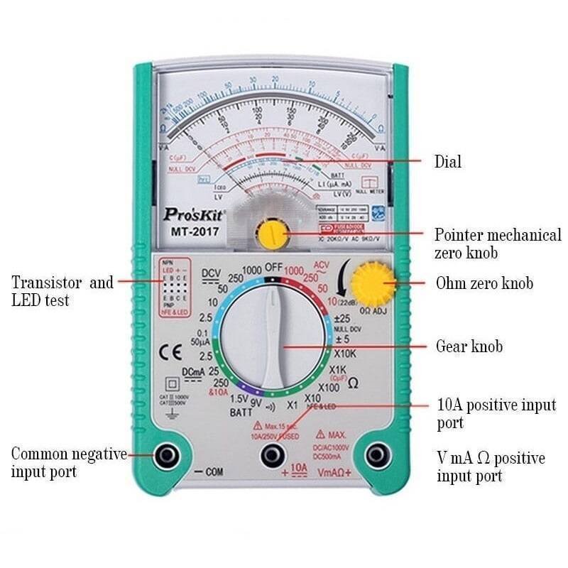 Proskit Analog Multimeter Mt2017