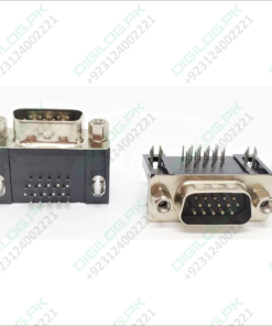 Db15 Male Right Angle Connector d Sub High Density Pcb