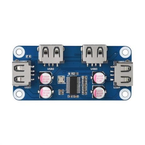 Waveshare USB HUB HAT (B) for Raspberry Pi Series with 4x USB 2.0 Ports - Image 2