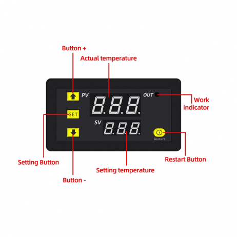 W3230 DC24V Digital Temperature Controller Microcomputer Thermostat Switch - Image 3