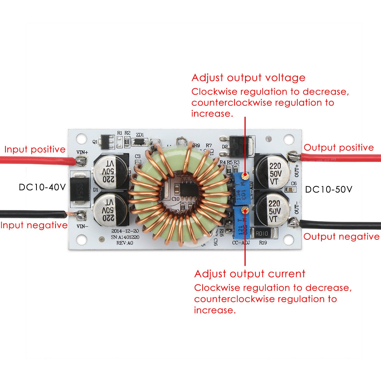 250W High Power Constant voltage Current Adjustable Aluminum Substrate LED Driver Module - Image 3
