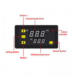 Alternative view of W3230 AC110-220V Digital Temperature Controller Microcomputer Thermostat Switch