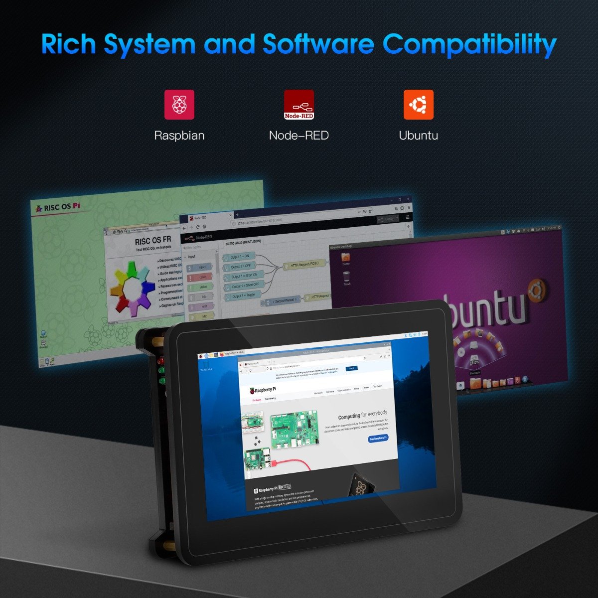 7“ Pi Terminal industrial PC support rich systems and softwares