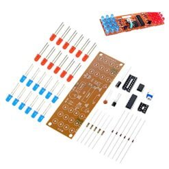 Alternative view of NE555 + CD4017 Red Blue Double Color Flashing Lights Board DIY Kit