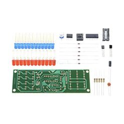 NE555 + CD4017 Red Blue Double Color Flashing Lights Board DIY Kit