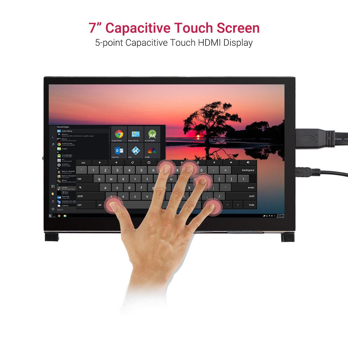 7 capacitive touch display