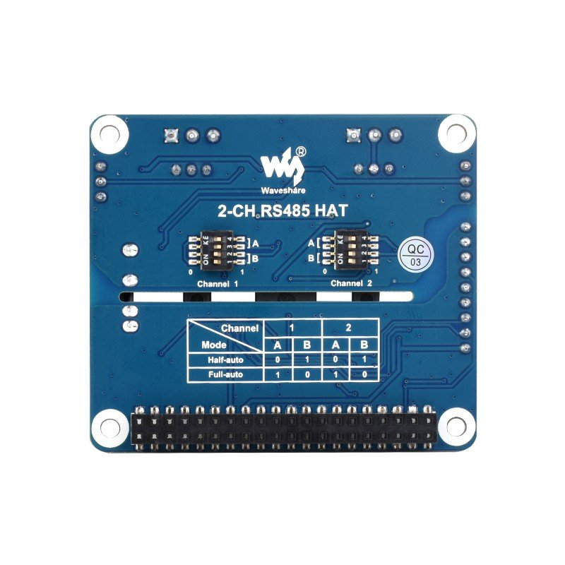 Waveshare 2-Channel Isolated RS485 Expansion HAT for Raspberry Pi