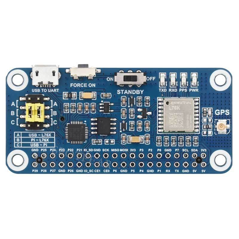 Waveshare L76X Multi-GNSS HAT for Raspberry Pi, GPS, BDS, QZSS - Image 3