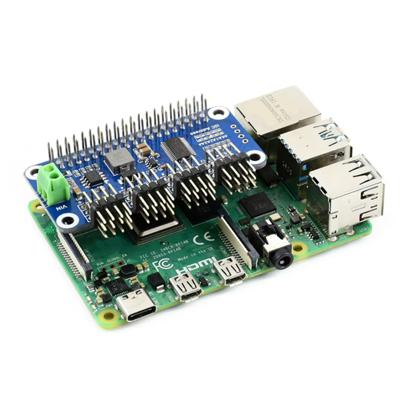 Waveshare Servo Driver HAT (B) for Raspberry Pi, 16-Channel, 12-bit, I2C - Image 3