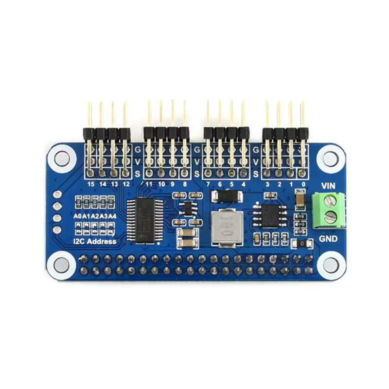 Waveshare Servo Driver HAT (B) for Raspberry Pi, 16-Channel, 12-bit, I2C - Image 6