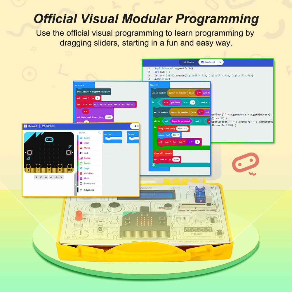 all-in-one starter kit for micro:bit support official visual modular programming