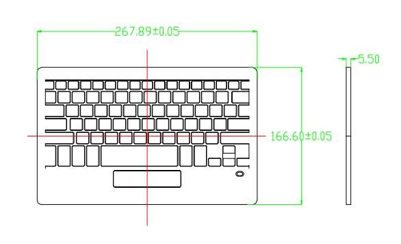 crowpi 2 keyboard dimension