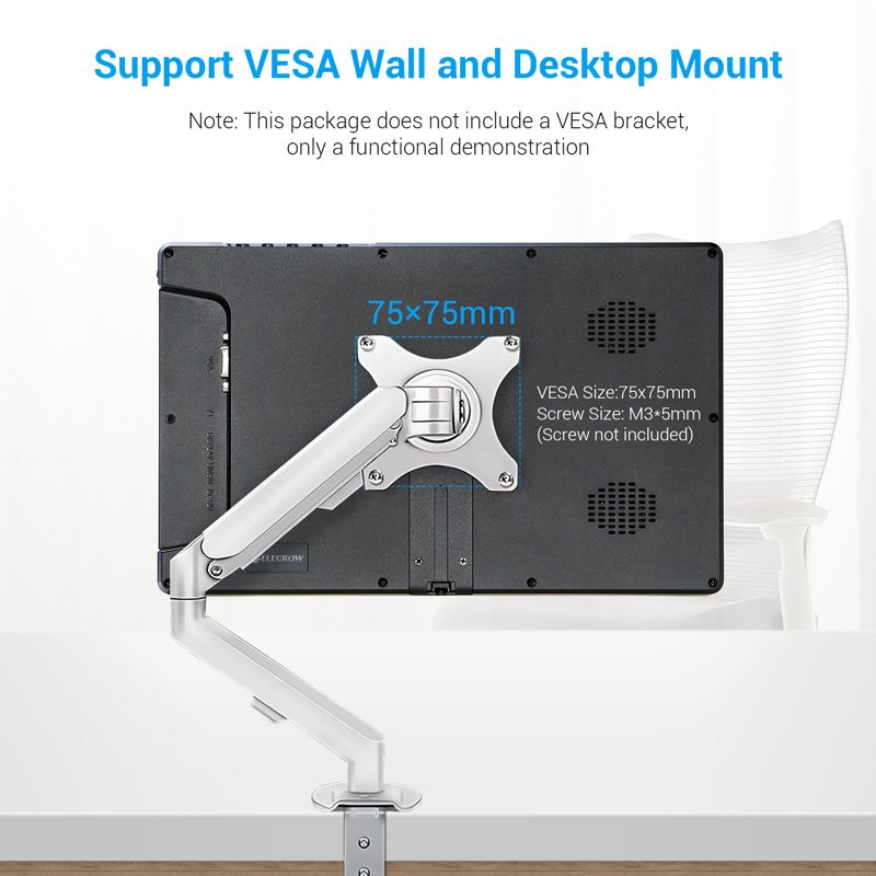 11.6 inch LCD monitor support VESA Mount