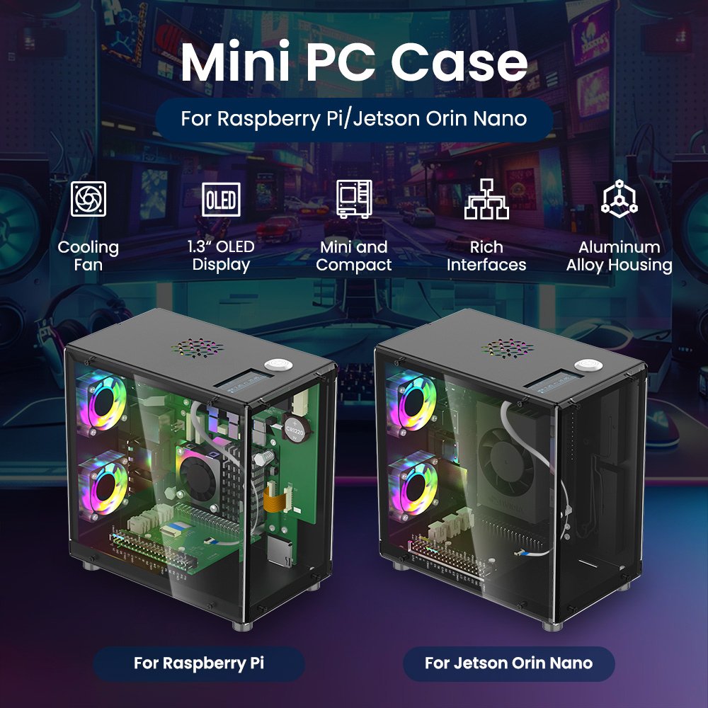 mini pc case for Raspberry Pi/Jetson Orin Nano