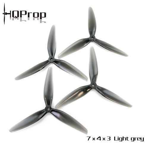 HQProp 7X4X3 7040 7inch 3 blade/tri-blade Propeller Light Grey