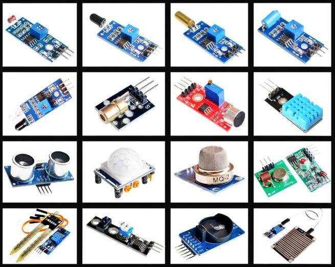 16pcs/lot Raspberry Pi 3&Raspberry Pi 2 Model B the sensor module package 16 kinds of sensor