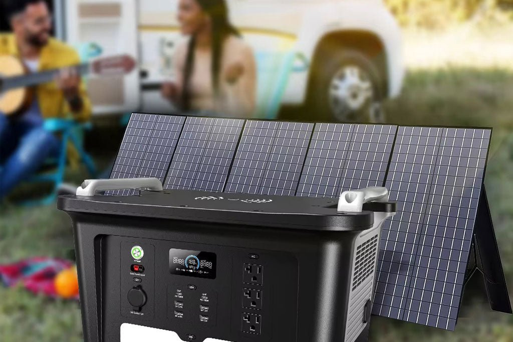 Solar Power Station Portable 1800W Power Banks Power Station - Image 2
