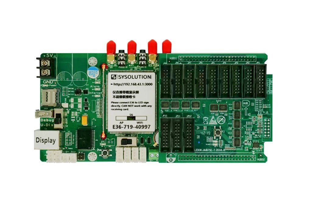 XiXun E Series LED Multimedia Card E30 E36 LED Display Controller For Taxi Top Screen