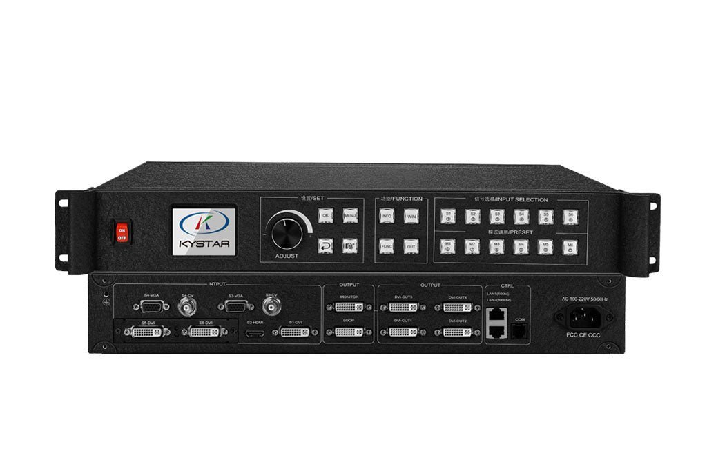 Kystar U6 HDMI Input 4 DVI Output HD Multi-window Video Switcher
