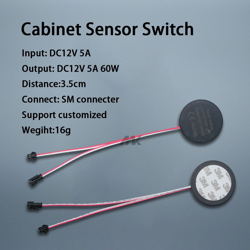 YZKJ-SS-GM Hand Sweep Touch Switch For 3.5cm Thickness Wood Single Color Version 5A 60W 12V - Image 2