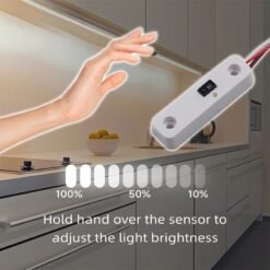 YZKJ-SS-JG Manke 12V 5A Kitchen Cabinet Sensor Switch 1.5-2m Sensing Range IP21 Rated Hand Scan/Gesture Induction Touch Sensor for LED