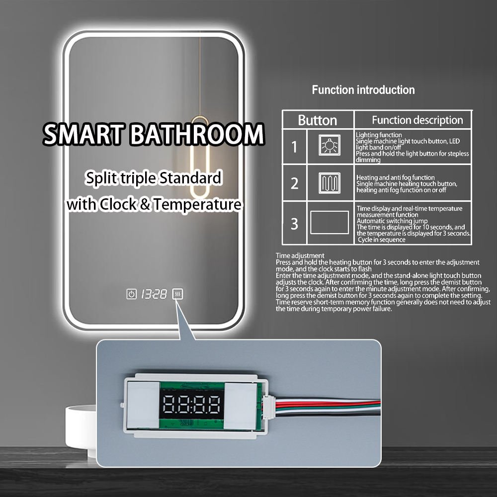 YZKJ-B3-TMOC Manke 12V 60W Smart Dual Button Touch Sensor Dimmer Switch One/Single Color Defogger LED Time Temperature Inductive - Image 4