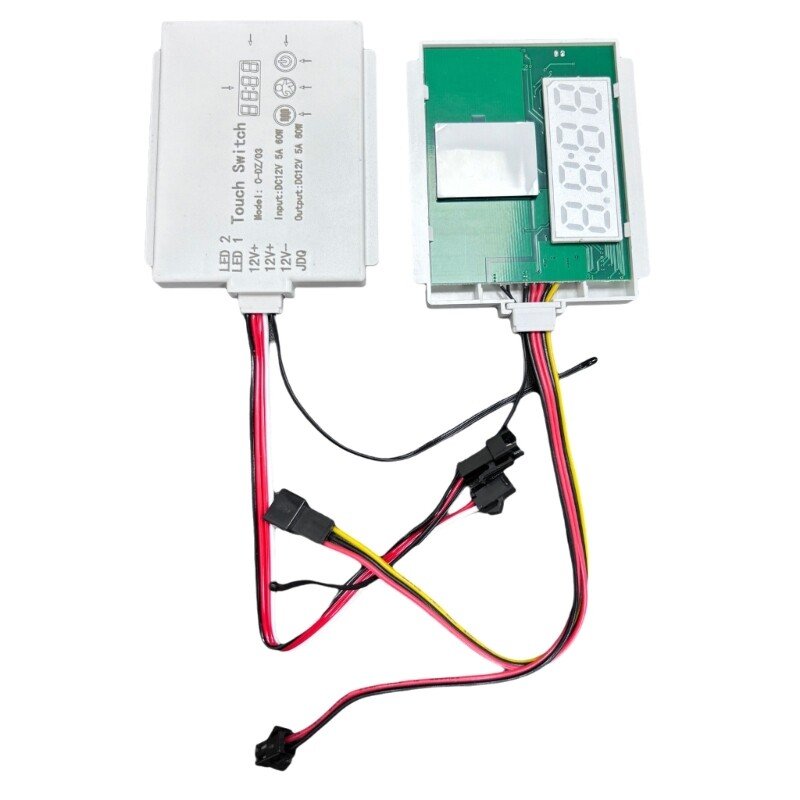 YZKJ-B3-OTTC Single Touch Switch Three Color Version Anti-fog Time Temperature Display 5A 60W 12V Convenient Touch Switches Adjustment Touch Control for Bathroom Glass Lighting - Image 2