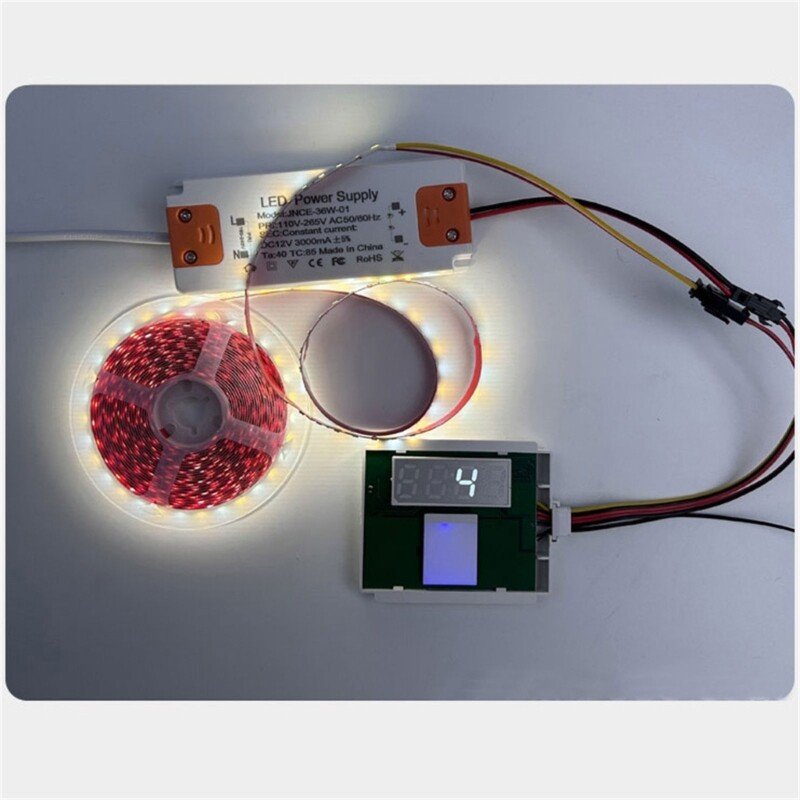 YZKJ-B3-OTTC Single Touch Switch Three Color Version Anti-fog Time Temperature Display 5A 60W 12V Convenient Touch Switches Adjustment Touch Control for Bathroom Glass Lighting - Image 6