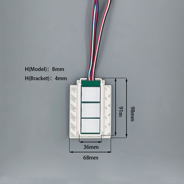 YZKJ-F3-FFCL 12V 5A 60W Three-Color LED Smart Double Key Dimmer Defogger Touch Sensor Switch IP21 Rating Split Design for Bathroom Mirror LED - Image 4