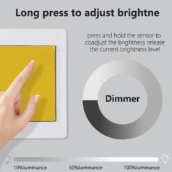 Alternative view of Manke CE DC 12V Smart Single Key 12W Power Dimmer Sensor 1-6mm One/Three Color Small Mini LED Touch Switch for Bathroom Mirror