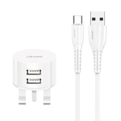 Alternative view of USAMS EU Plug USB Travel Charger Adapter Dual USB Ports Mobile Cell Phone USB