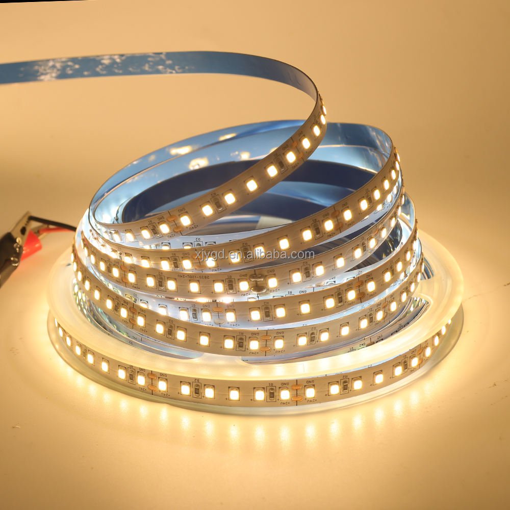 Lumen 600 LED 2835 LED Strip Lights DC 12V/24V 120 LED Density Red Ice Blue Green Yellow Pink Flexible Custom Cut