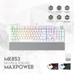 Alternative view of FANTECH MK853 MAXPOWER Customizable Wired Gaming Mechanical Keyboard White