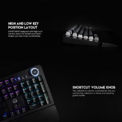 Alternative view of Fantech MK853 Wired Gaming Keyboard 3 Color Wristpad RGB Lighting Full-Keys Gamer Mechanical Keyboard